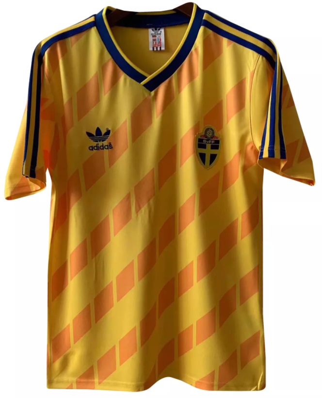 Camisa I Seleção da Suécia 1988 Adidas retro